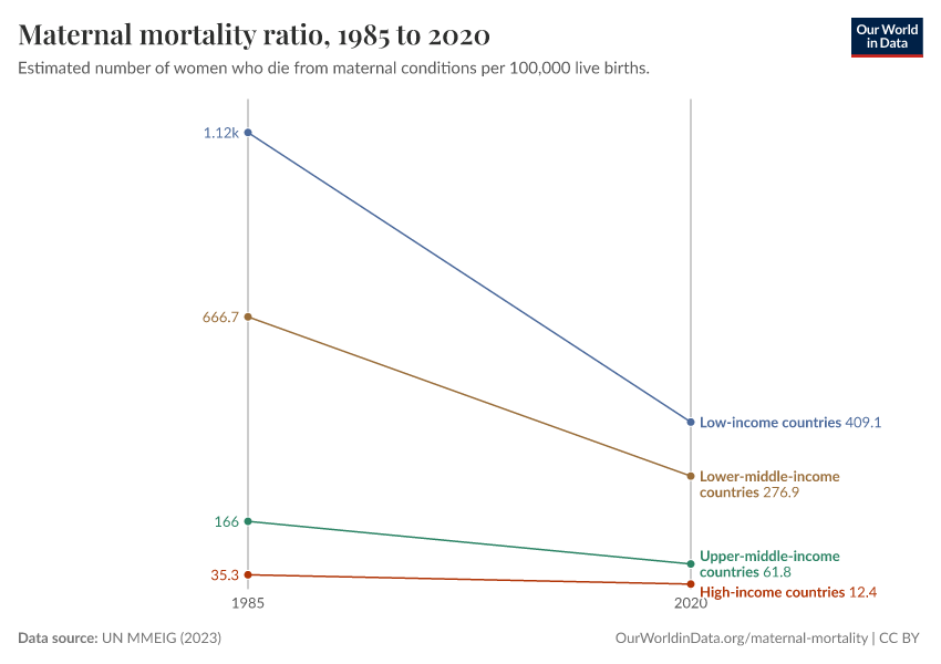 A thumbnail of the "Maternal mortality ratio" chart